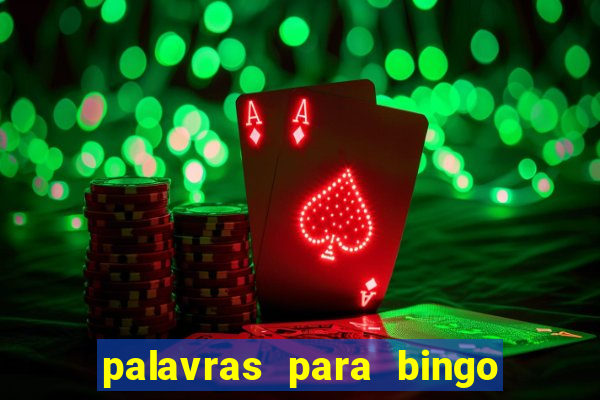 palavras para bingo de cha de lingerie